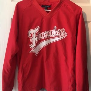A red firecrackers windbreaker